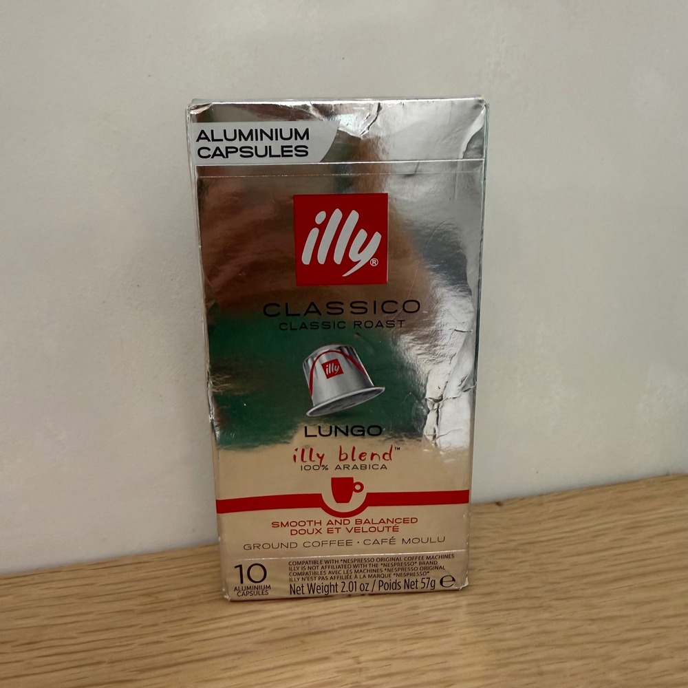 illy Classico Lungo 100% Arabica Aluminum Coffee Capsules 10 Count Nespresso Pod